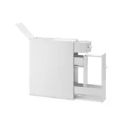 Costway Bathroom Slim Storage Cabinet Toilet Paper Holder Box w/Sliding Drawers White