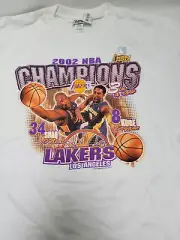 VTG NBA Los Angeles Lakers 2002 NBA Champions Kobe Bryant Shaq O'Neal Tshirt 2XL