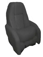 Marine Boat Boat chair Race Pro Flip-Up anthracite white