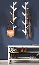 PremiumRacks Coat Rack & Hat Rack – Modern Design – Wall Mounted – Stylish – (White)
