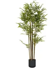 [SOGA] Lucky Bamboo Tree Bambusa Vulgaris Artificial Plant With 7 Branches Home Accent Decor 120cm in Green