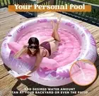 Sloosh Inflatable Tanning Pool Lounger Float – 72"x65" Sunbathing Raft w/ Pillow