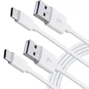 Azhizco USB C Cable, Type C to USB A Charger 2Pack 2M USB Type C Cable, USB-C to USB-A Fast Charging Cord for iPhone 15 Pro Max, Samsung Galaxy S23 S22 Note 20 10, LG G8 G7 V40, GoPro Hero Switch