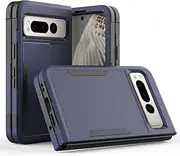 Phone Case for Google Pixel Fold, [PC Hard Shell Protection]+[TPU Soft Shell Cushioning] for Google Pixel Fold Case, Non-Slip Double Layer Protection for Google Pixel Fold Cover Blue