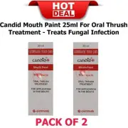 2X Candid Mouth Paint 25ml For Oral Thrush Treatment - Treats Fungal Infection