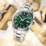 【TISSOT 天梭】GENTLEMAN 80小時矽游絲紳士機械手錶-綠 開學(T1274071109101)