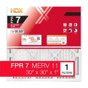 30x30x1 Allergen Plus Pleated Air Filter FPR 7, 1-Pack, Electrostatic Air Filter