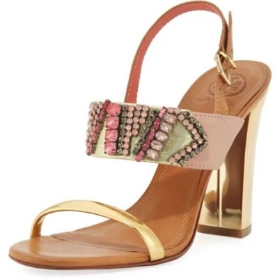 Tory Burch Women’s Royal Tanner Jeweled Sandal