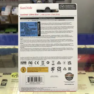SanDisk Ultra Eco USB3.2 Gen1 64G 64GB 隨身碟 USB 高速傳輸碟 CZ96