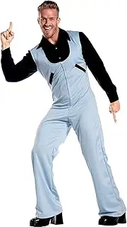 [Rubie's] Charades Men's Vintage Jumpsuit, Powder Blue, Medium, Powder Blue, Medium