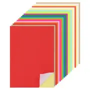 50 Sheets 8"x12" Colored Sticker Paper Printable 250gsm, Assorted Colors