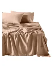 [Linen House] Nara Bamboo Cotton 400TC Sheet Set in Clay
