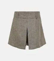 [Brunello Cucinelli] Brunello Cucinelli Checked linen skort AU 16 multicoloured