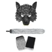 Halloween Werewolf Wolf Costume Wolf Mask Wolf Tail Gloves Animal Cosplay Props