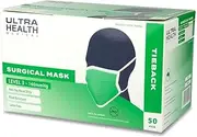 50/Box 3ply Ultra Health Level 3 Face Masks Ear Loop, Anti-Fog, Latex-Free, Fluid Resistant, Disposable, Dust Protection, Safety Mask