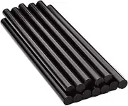 Black Hot Melt Glue Gun Stick Strips Baffo 12Pcs DIY Hot Glue Sticks Black Color for Car Audio DIY Art Craft Handmade Home Office Project Craftwork Fix & Repairs Diameter0.43inch Length7.87inch