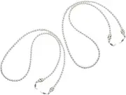 [ANDRESLAD] 2Pcs Elegant Beaded Glasses Chain Fashionable Eyewear Strap for Easy Wearing with Pearl Beads Accessory for Glasses and Masks