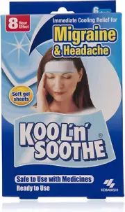 Kool 'N' Soothe Migraine and Headache Cooling Sheets, 6 Count - Natural Cooli...
