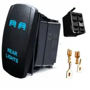 Samurai Tracker Dual Back Lit Blue Rear Light Rocker Switch On Off New #Acrlsb