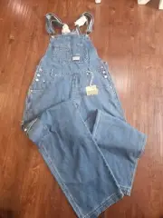Lana Roux 90s Retro Revolt Style Utility Denim Multi Pocket Jean Overalls XL