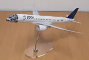 Air Astana Embraer ERJ-190-E2 Snow Leopard P4-KHA Desk 1/100 Model AV Airplane