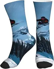 [OAROK] Snowboarding Sport Running Calf Socks Performance Breathable Crew Socks For Men Women
