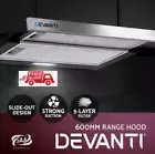 Devanti 600mm Range Hood 60cm Slide out Rangehood Stainless Steel-Silver