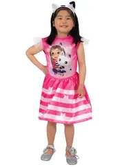 Gabbys Dollhouse Girls Pink Gabby And Pandy Costume