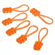 10pcs Zipper Pulls Replacement Extension Cord Handle Fix Pull Tab Orange