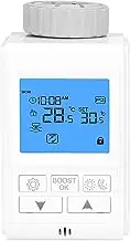 Spacnana Constant Temperature Heat Sink Valve, Thermostatic Valve for Hub, Water for Heating Actuators, with Probe Sensor and Display Accuracy (zigbee Style)