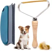 2-Pack Pet Hair Removal Tool - Lint Remover, Carpet Scraper & Shaver for Clothes