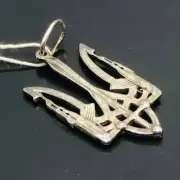 Ethnic Coat of Arms Ukraine Pendant AK-47 Sterling Silver 925