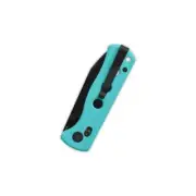 QSP Canary Glyde Folding Knife Blue G10 Handle 14C28N Plain Black QS150GL-C2