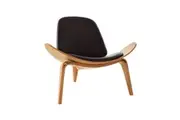 Matt Blatt Hans Wegner Shell Leather Chair Replica