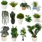 Artificial Hanging Plants palm Succulent Pot Home indoor Decor Wall Small/Large.