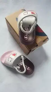 Champion IPO Drip Slides Toddlers Size 6 Brown White Pink CP102108T Kids Sandals