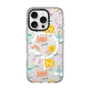 iPhone 16 Pro Clear Case MagSafe Compatible Cute Zodiacs by Laura Jane Illustrations