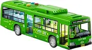 City Bus Toy, Large Battery Operated Electric Bus, Educational Play Vehicle with Music & Lights, Openable Doors, Realistic Car Model for Kids' Birthday, 28.5x6.5x7.5cm