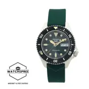 Seiko 5 Sports Automatic Dark Green Silicone Strap Watch SRPG73K1
