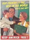 dorm room wall art Keep America Free patriotic war propaganda paper poster
