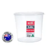 24 x Round Kitchen Pantry Storer 5.6L Food Honey Storage Container Buckets Bin