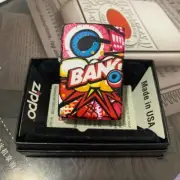 Cool Zippo Bank Graffiti Lighter Kiss Me Design Rare Collectable