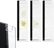 uxcell Monitor Memo Board, Transparent, Black Right with Phone Holder Self-Adhesive Sticky Note Holder Side Note Attachment Computer Accessories for Home Office Computer, 3 Pcs