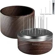 NEOUZA Palm WDT Tool Spinning Espresso Stirrer with Cover,24 Pins, 3 Length Trimmable, Distribution Leveler Accessories for Coffee Machine Portafilters (53mm)