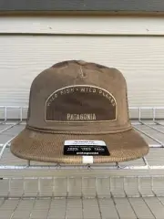 NEW Patagonia Fly Catcher Trucker Corduroy Hat Mojave Khaki Tan Patch Fishing