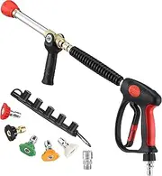 [RIDGE WASHER] Pressure Washer Gun 5000 PSI, Long Range Nozzle and Shooter Tip Twist Nozzle, 27 Inch Power Washer Gun Swivel with Stainless Steel Extension Wand