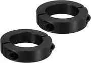 uxcell Bore 50mm Double Split Shaft Collar 78mm OD 19mm Thickness, 2 Pack 45#Carbon Steel Locking Collar Clamp Style with Set Screw for Machine Tools Industry, Black