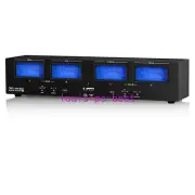 Stereo RCA/XLR Switcher Box Analog VU Meter MIC Sound Level Display MIC Splitter