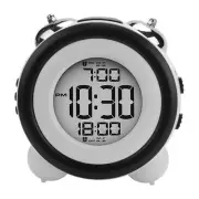 Digital Alarm Clock,Time Date Display Twin Bell Very Loud for Heavy8746
