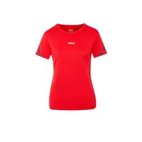 在飛比找momo購物網優惠-【FILA官方直營】女抗UV吸濕排汗T恤-紅色(5TEY-1